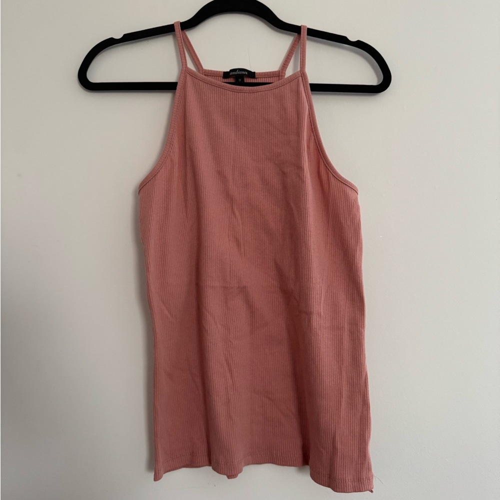 Women's Pink Fitted Tank Top